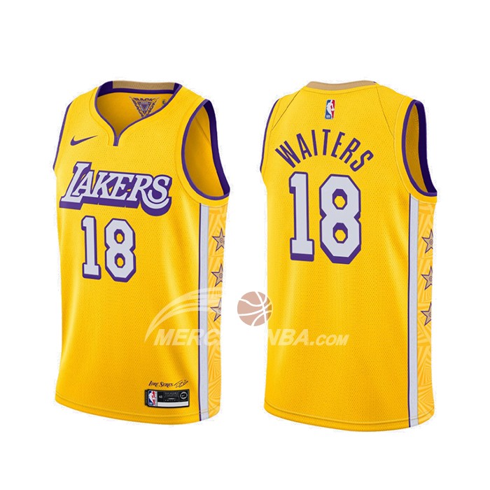 Maglia Los Angeles Lakers Dion Waiters Citta Giallo